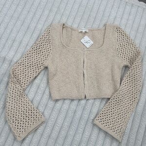 🤍Creamon Crochet Cream long sleeves top